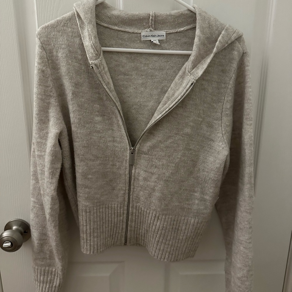 Calvin Klein jeans zip up sweater with hood